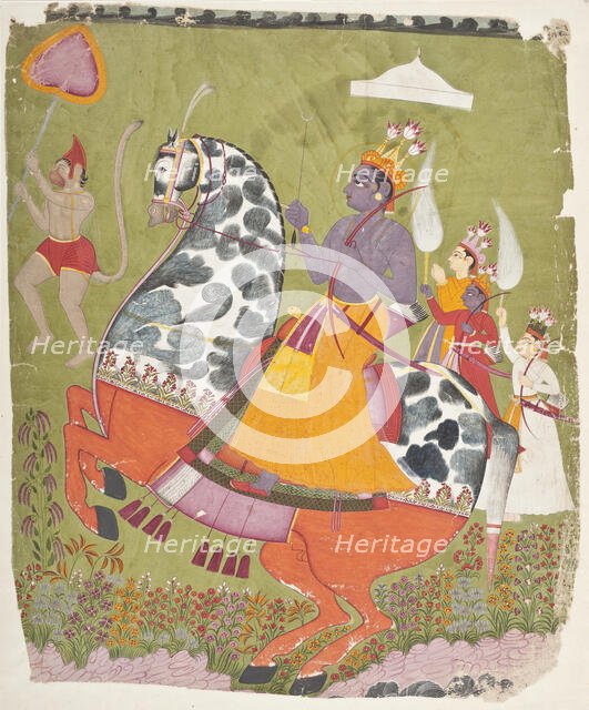 Rama on Horseback (image 1 of 5), between 1750 and 1775. Creator: Unknown.