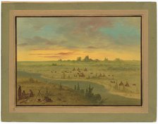 Encampment of Pawnee Indians at Sunset, 1861/1869. Creator: George Catlin.