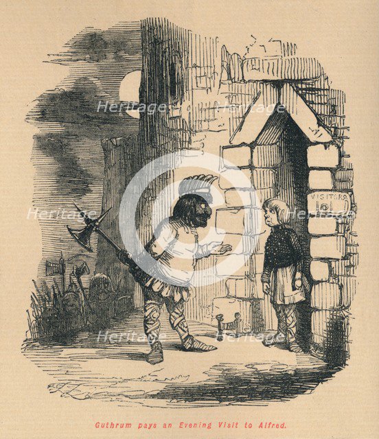 'Guthrum pays an Evening Visit to Alfred', c1860, (c1860).  Artist: John Leech.