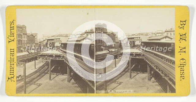 Elevated R.R. Bowery, N.Y., late 19th century. Creator: W. M. Chase.