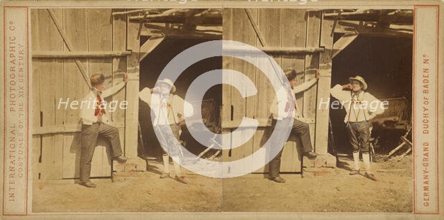 Costumes of the XIX Century, Germany, Grand Duchy of Baden, about 1860. Creator: Charles Lallemand & Hart.