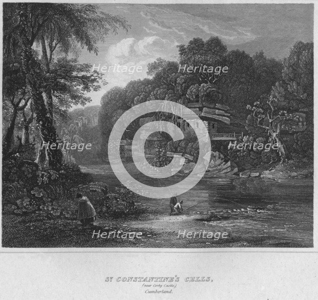 'St. Constantine's Cells, (near Colby Castle.) Cumberland', 1814. Artist: John Greig.