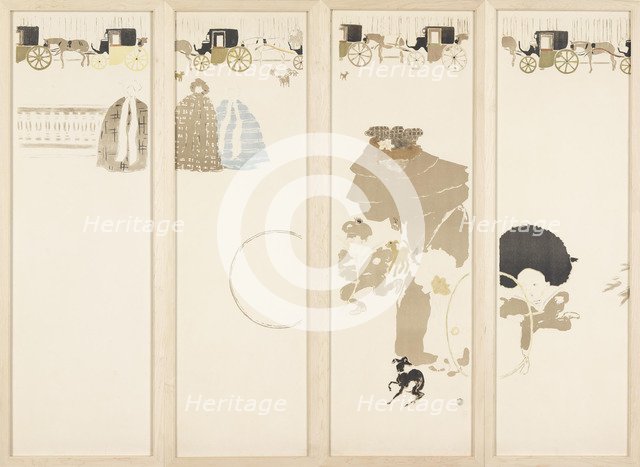 Promenade des nourrices, frise des fiacres, 1897.