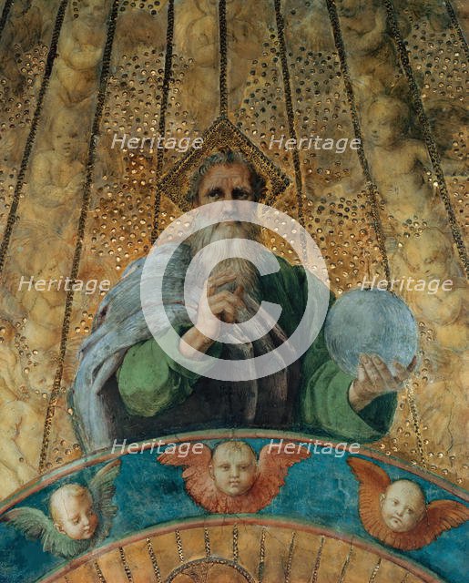Disputa. Detail: God the Father. (Fresco in Stanza della Segnatura), ca 1510-1511. Creator: Raphael (Raffaello Sanzio da Urbino) (1483-1520).