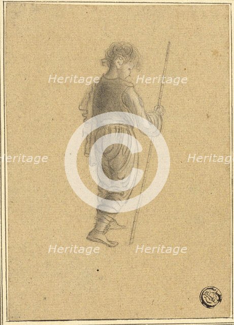 Boy with Staff, n.d. Creator: Giovanni Battista Cipriani.