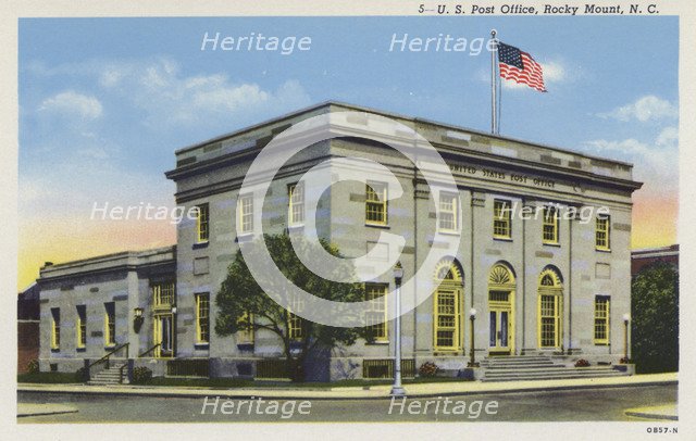 US Post Office, Rocky Mount, North Carolina, USA, 1940. Artist: Unknown