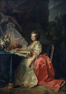 Portrait of Marie Louise of Savoy (1749-1792), Princess of Lamballe, 1780. Creator: Mosnier, Jean Laurent (1743/44-1808).