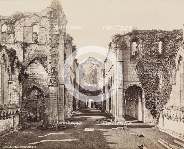 Fountains Abbey, between 1870 and 1880. Creator: Francis Frith.