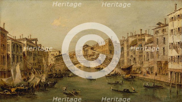 Venice: The Rialto. Creator: Workshop of Francesco Guardi (Italian, Venice 1712-1793 Venice).