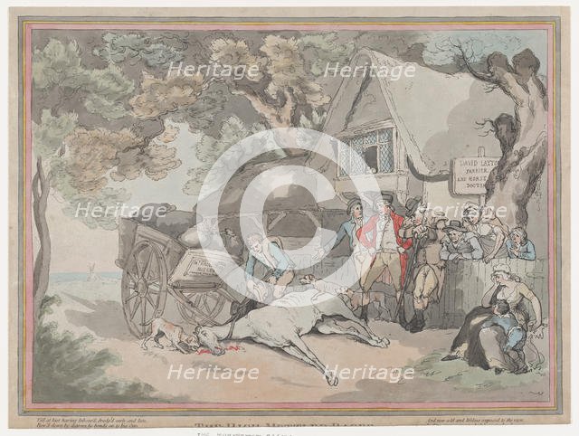 The Cart Horse (from The Life of a Racehourse, or The High-Mettled Racer), July 2..., July 20, 1789. Creator: Thomas Rowlandson.