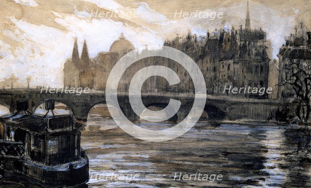 'Seine River in Paris', 20th Century. Artist: Paul Ambroise Valery