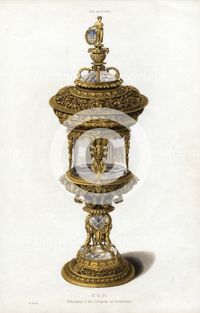 Cup, c1558, (1843).Artist: Henry Shaw