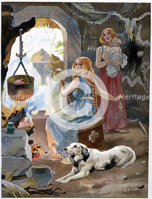 'Lacustre women', c1870-1950.Artist: Ferdinand Sigismund Bac