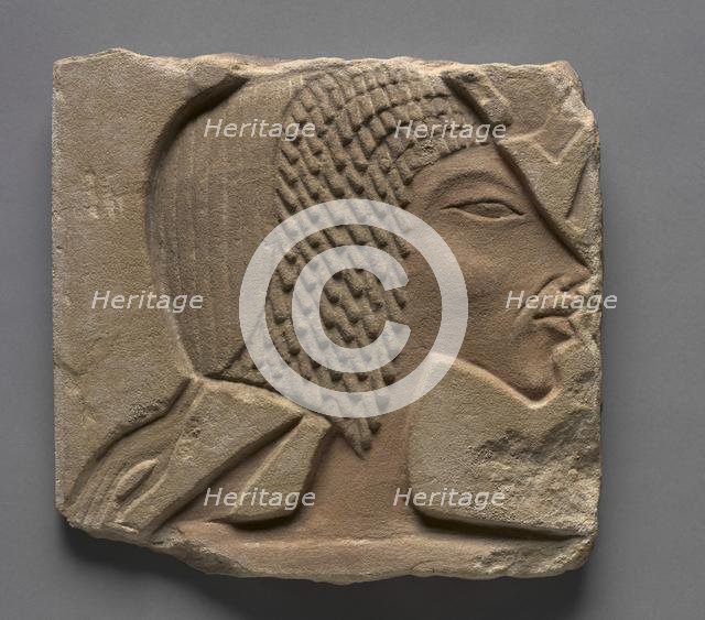 Talatat: Portrait of Nefertiti, c. 1353-1347 BC. Creator: Unknown.