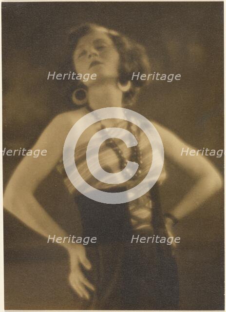 Portrait of a Woman with Arms Akimbo, 1907-1943. Creator: Louis Fleckenstein.