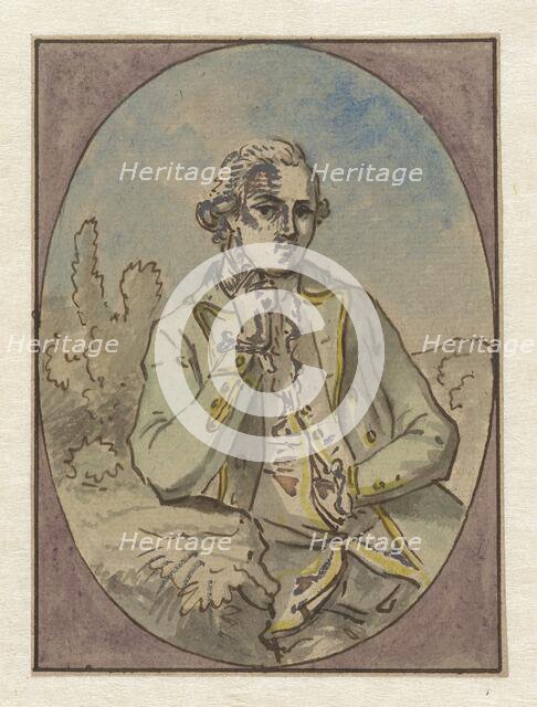 Portrait of unknown man, in oval frame, c.1752-c.1819. Creator: Juriaan Andriessen.