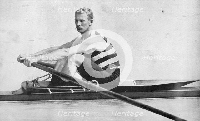 Portrait of the New Zealand sculler Tom Sullivan, 1896.  Creator: Gordon & Co.