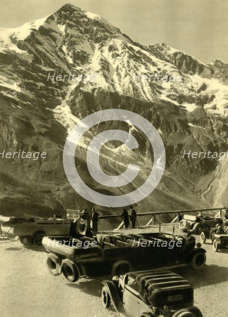 Look-out point at Hochmais on the Grossglockner Alpine Road, Austria, c1935. Creator: Unknown.