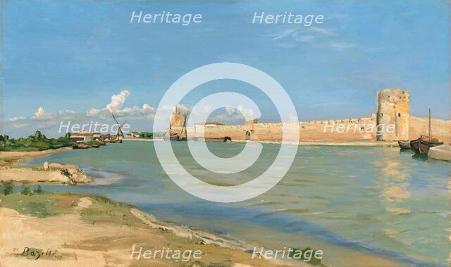 The Western Ramparts at Aigues-Mortes, 1867. Creator: Frédéric Bazille.