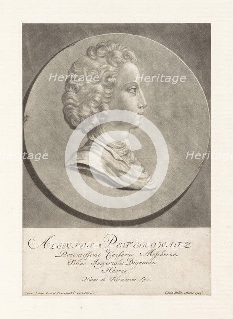 Portrait of Tsarevich Alexei Petrovich of Russia (1690-1718), 1713.