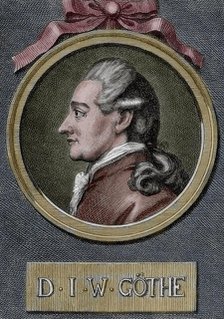 German writer Johann Wolfgang von Goethe, (19th century).  Creator: Unknown.