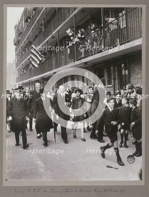 Visit of the Prince of Wales to Shoreditch, London, 18th October 1927. Artist: Anon
