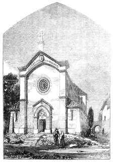 New Church of Il Santissimo Redentore, at Rome, (exterior), 1856.  Creator: J. & A.W..
