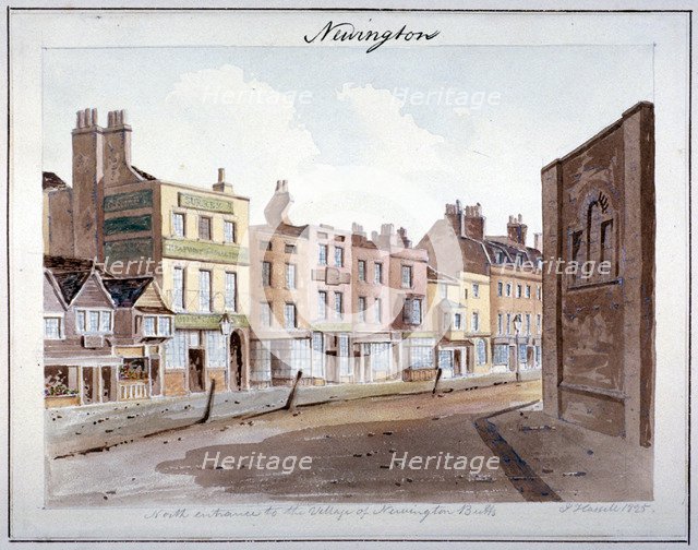 Newington, Southwark, London, 1825. Artist: John Hassell