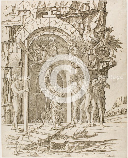 Descent into Limbo, c.1465. Creator: School of Andrea Mantegna.