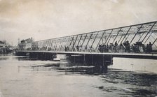 The Borodinsky bridge during the flood of April 1908, Moscow, Russia. Artist: Unknown