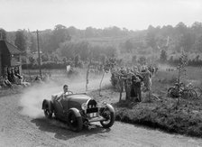 Bugatti Type 23, Bugatti Owners Club Hill Climb, Chalfont St Peter, Buckinghamshire, 1935. Artist: Bill Brunell.