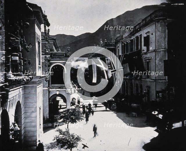Queen's road, Hong Kong, 1981 (from negative of c1869). Creator: John Thomson.