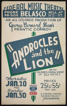 Androcles and the Lion, [193-]. Creator: Unknown.