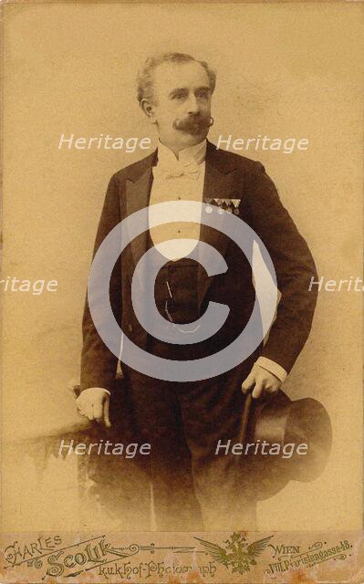 Portrait of the conductor and composer Carl Wilhelm Drescher (1850-1925). Creator: Photo studio Charles Scolik, Wien  .