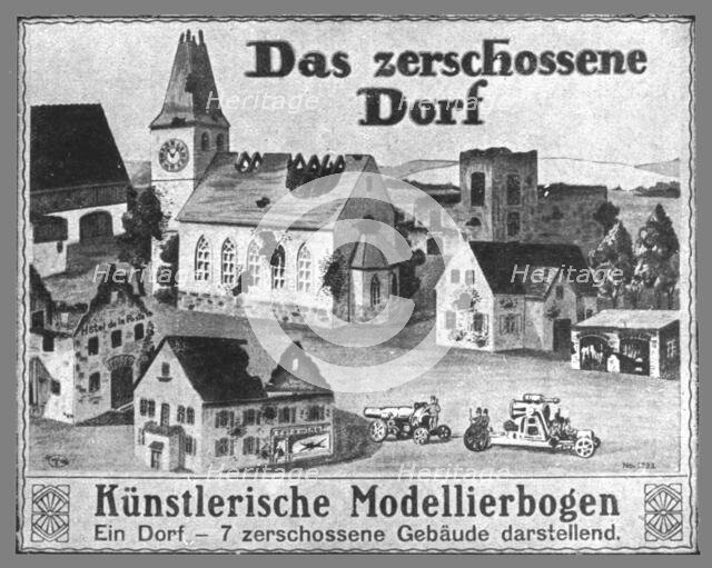 'Pour Tous Les Ages; Pour jeter la bonne semence dans l'ame des petits Allemands " Le village... Creator: Unknown.