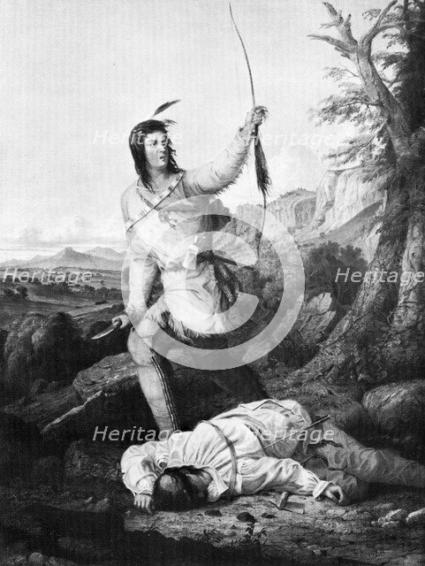 'Death Whoop', 1868.Artist: Seth Eastman