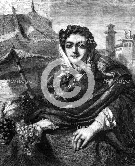 "The Grapeseller". By J. Phillip, R.A., in Mr. Flatou's collection, 1861. Creator: E. Skill.