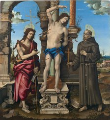 The Saints Sebastian, John the Baptist and Francis of Assisi.