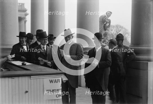 War Savings Stamps - Saulsbury, Willard, Senator from Delaware, 1913-1919; Moon, John..., 1918. Creator: Harris & Ewing.