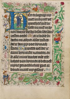 Initial H: Salvator Mundi; Book of Hours, Use of Utrecht, about 1460. Creator: Master of Evert Zoudenbalch.