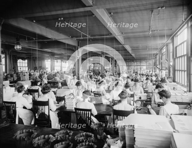 Binding department, National Cash Register [Company], Dayton, Ohio, (1902?). Creator: Unknown.