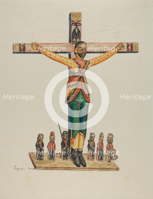 Bulto (San Acacio), 1938. Creator: Eldora P. Lorenzini.