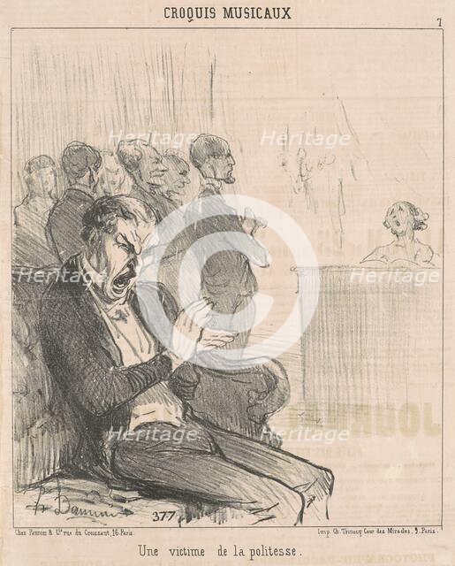 Un victime de la politesse, 1852.  Creator: Honore Daumier.