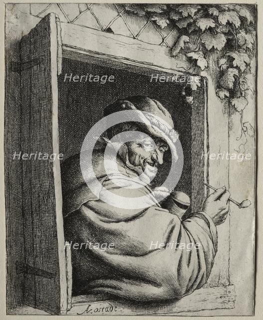 The Smoker at the Window. Creator: Adriaen van Ostade (Dutch, 1610-1684).