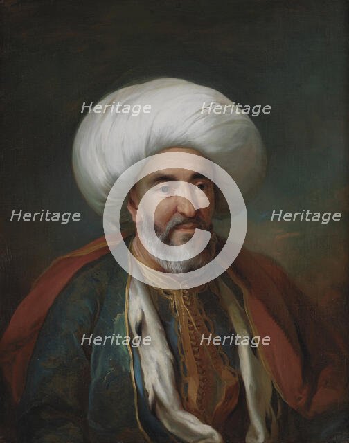 Portrait of Mahmud Agas, Ambassador of Tripolis, 1757. Creator: Carl Gustaf Pilo.