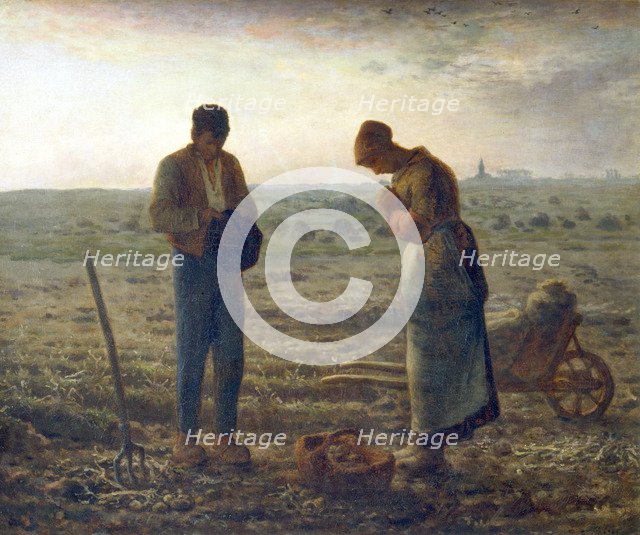 'The Angelus', 1857-1859. Artist: Jean Francois Millet