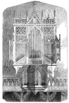 New Organ in the Restored Abbey Church, Sherborne, Dorset, 1856.  Creator: Unknown.