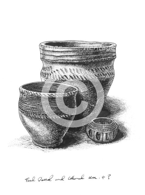 Bronze Age pottery, c1980-c2017. Artist: Peter Dunn.