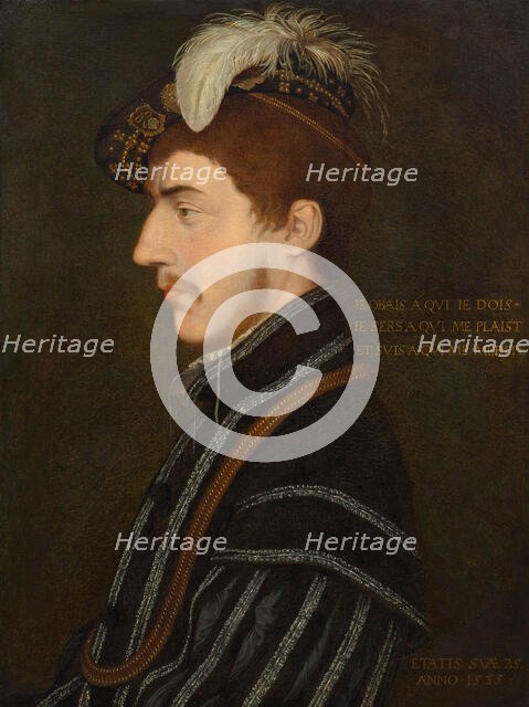 Portrait of Sir Nicholas Poyntz (1510-1556) at the age of 25, 1535. Creator: Holbein, Hans, the Younger (After)  .