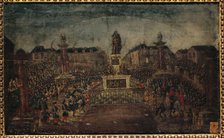 Inauguration of the statue of Louis XIV, place des Victoires..., March 28, 1686. Creator: Unknown.